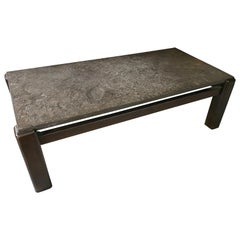 Cocktail Table with Belgian Bluestone Top, 1960s