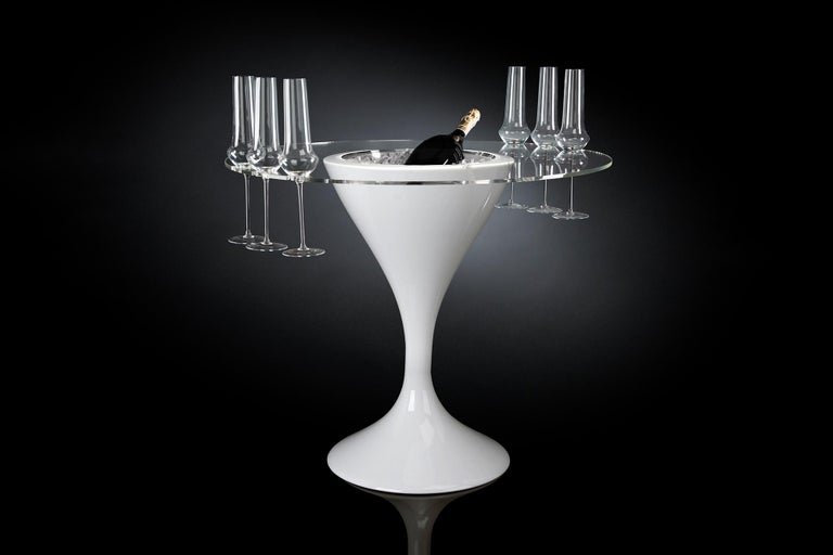 Cocktail Time Table Small with Glass Holder, LDPE, Indoor Use, Italy For Sale at 1stDibs