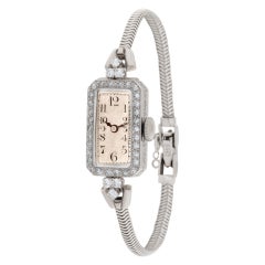 Cocktail Watch, Platinum Diamond, 14k White Gold Band