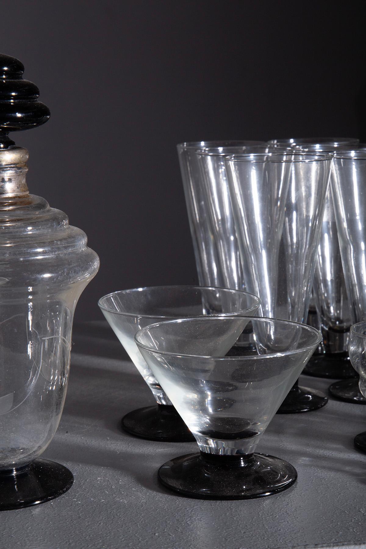 Art Deco French cocktail set 'Kyoto' series from Luminarc For Sale