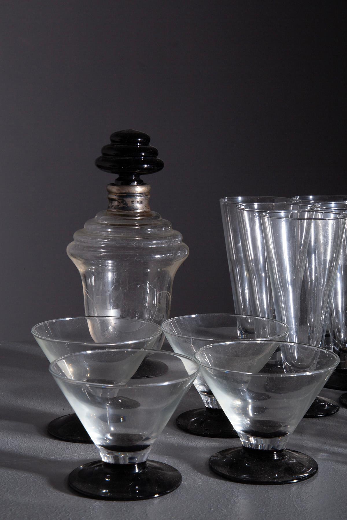 Glass French cocktail set 'Kyoto' series from Luminarc For Sale
