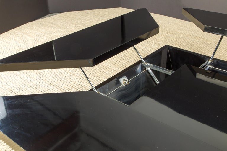 'Coclea' Convertible Cocktail / Dining Table by Maison Jansen, c. 1970 For Sale 6