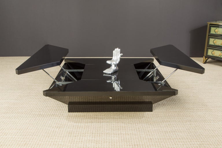 Modern 'Coclea' Convertible Cocktail / Dining Table by Maison Jansen, c. 1970 For Sale