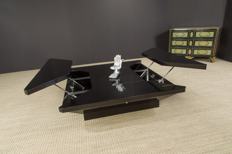 Late 20th Century 'Coclea' Convertible Cocktail / Dining Table by Maison Jansen, c. 1970 For Sale