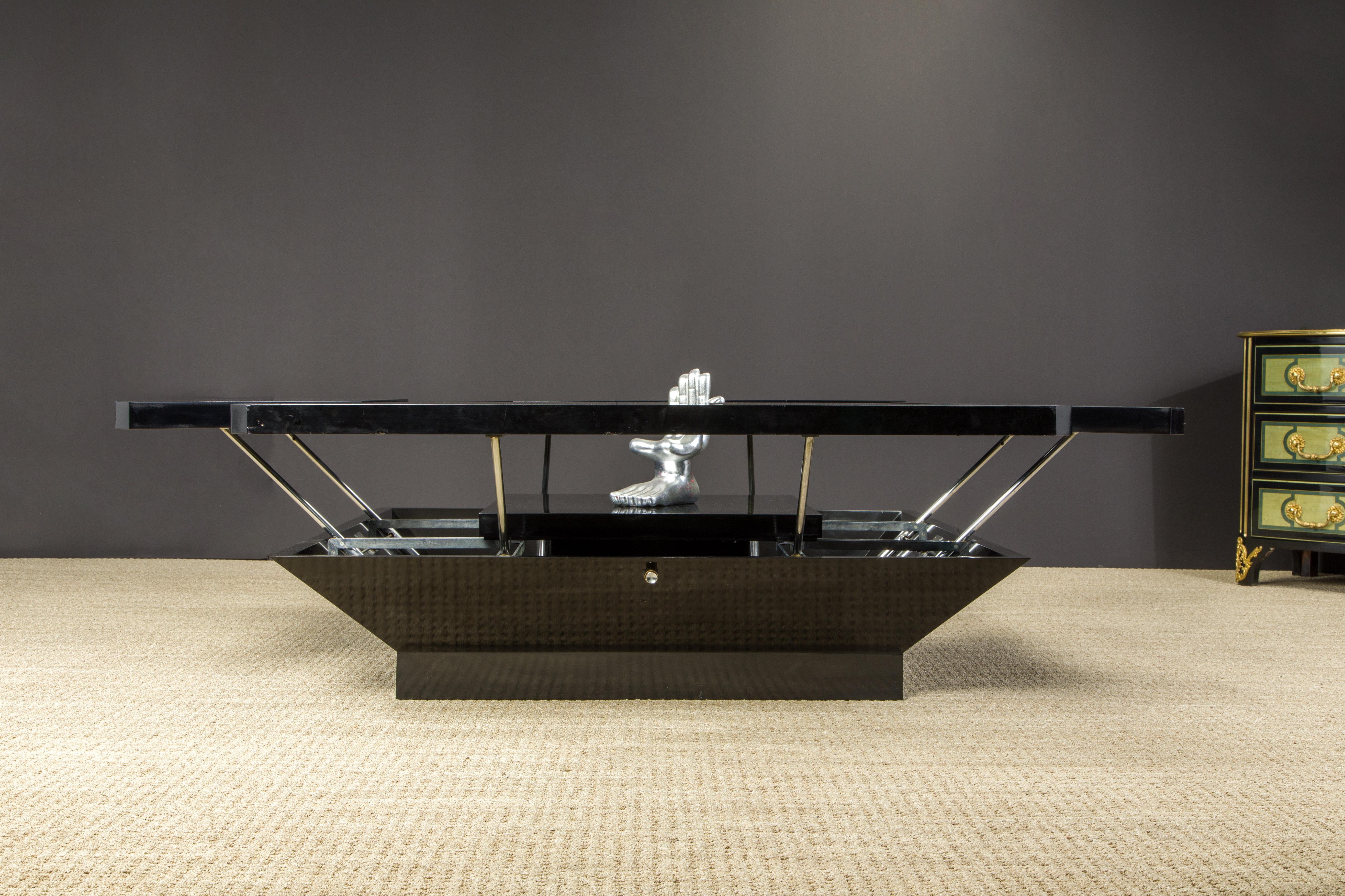 'Coclea' Convertible Cocktail / Dining Table by Maison Jansen, c. 1970 For Sale 1
