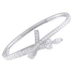 Coco Avant Chanel 18K White Gold 6.04ct Diamond Zina Bracelet CC25-061926