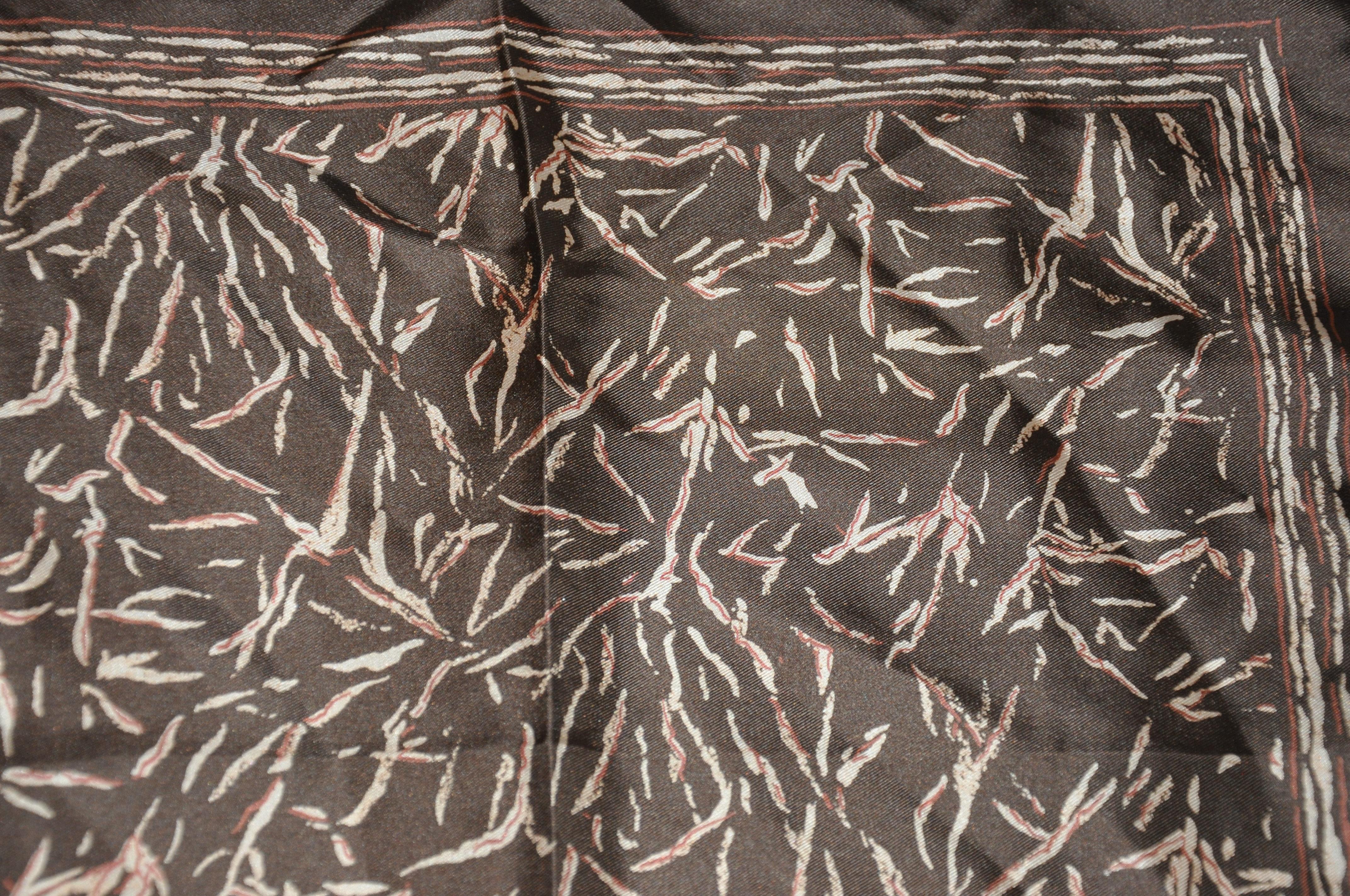 Fazzoletto di seta Coco Brown con 