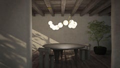 Coco Chandelier, Configuration 02 in Aged Brass by Larose Guyon