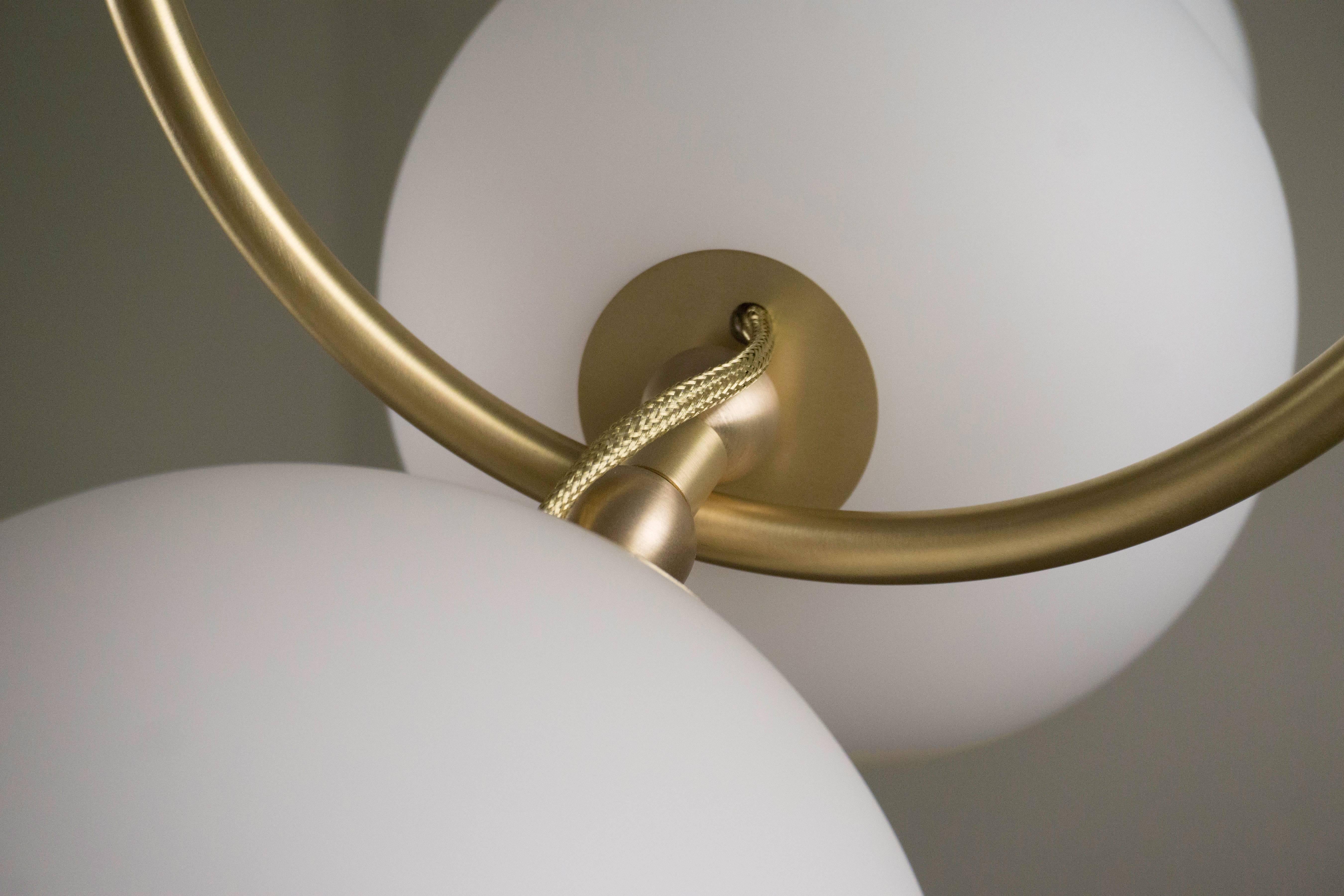 Canadian Coco Chandelier, Configuration 04 in Aged Brass by Larose Guyon