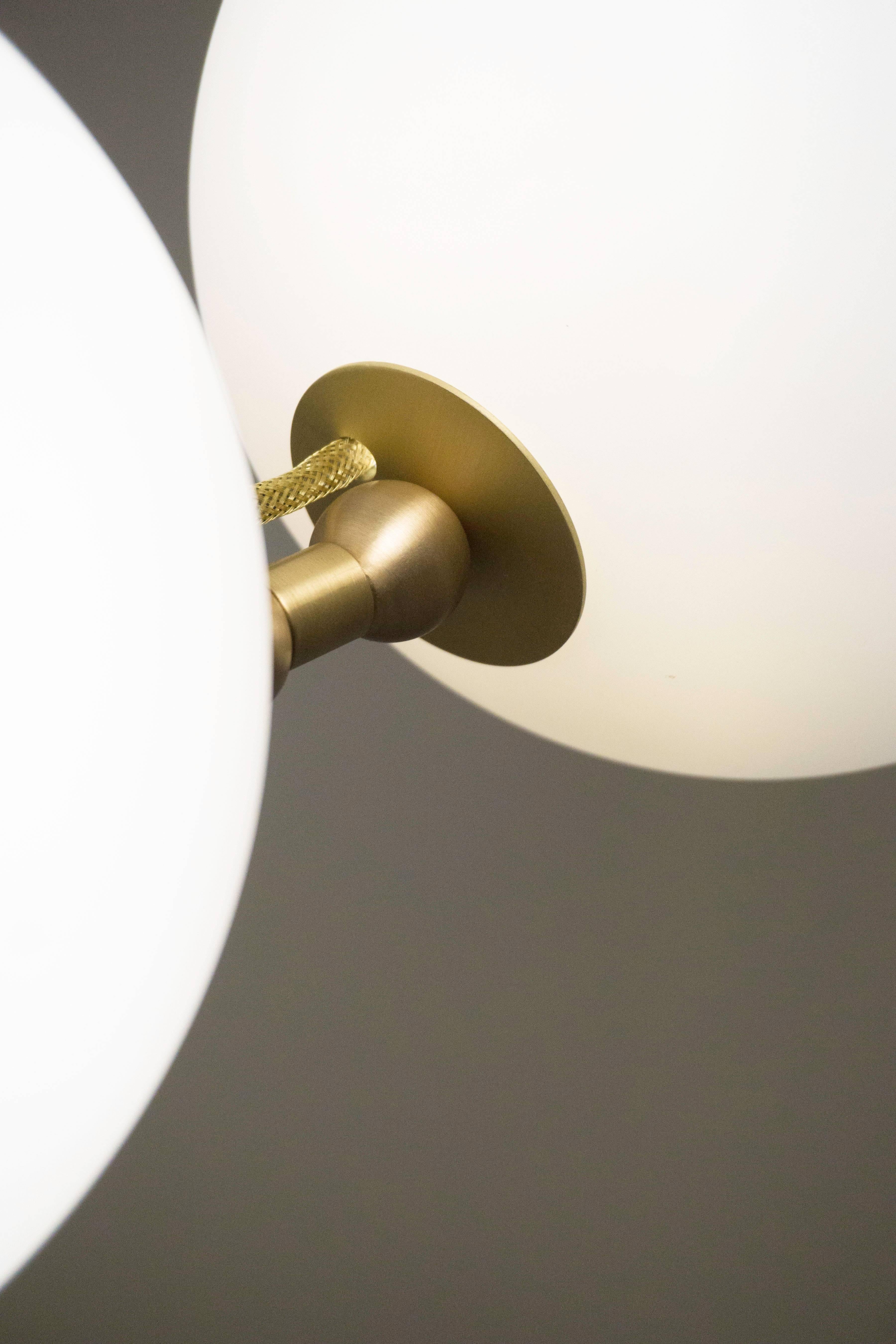 Plated Coco Chandelier, Configuration 04 in Aged Brass by Larose Guyon