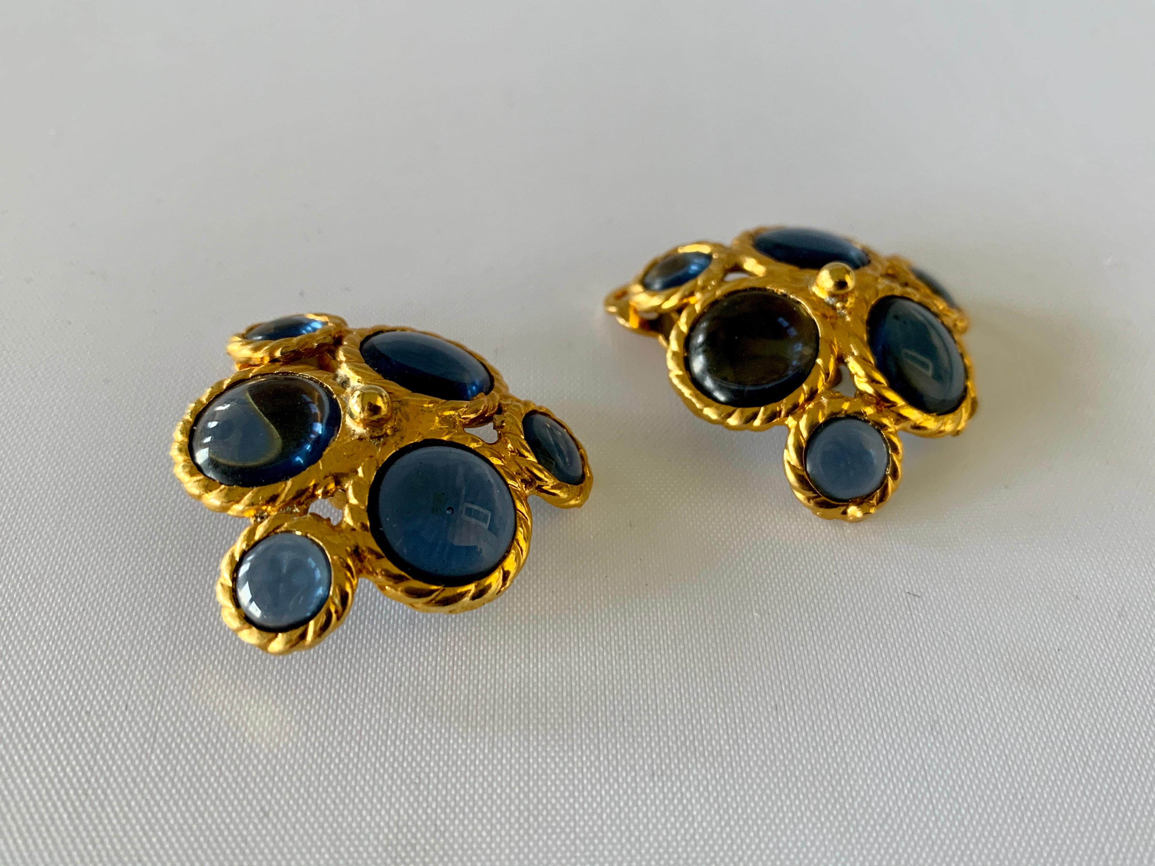 Vintage Coco Chanel Haute Couture statement earrings - comprised out of 
