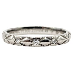 Coco Chanel Diamond Band Ring in Platinum