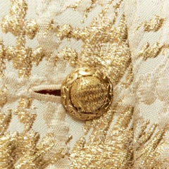 COCO CHANEL HAUTE COUTURE 1960's gold jacquard check jacket L