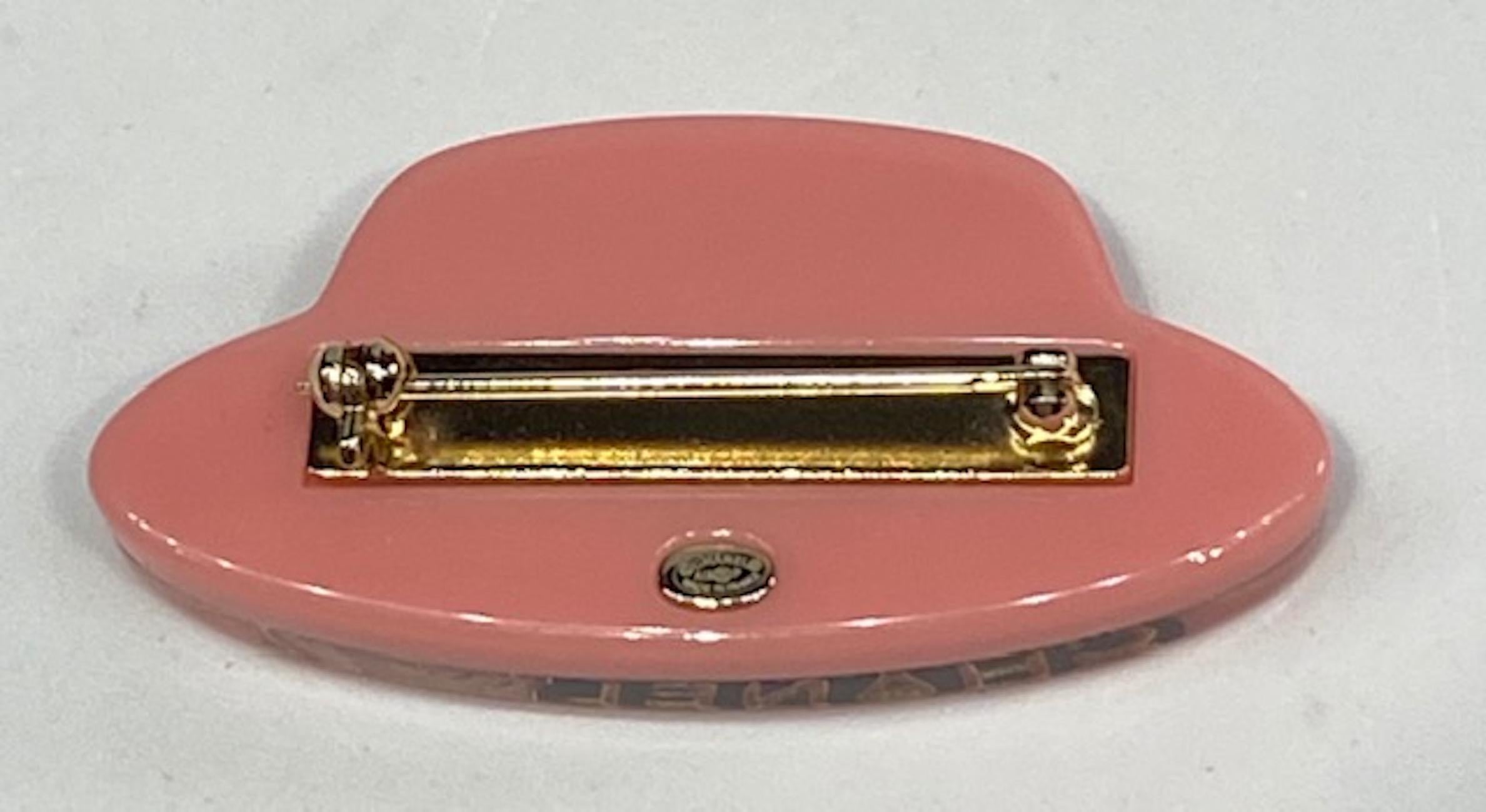 Coco Chanel Lucite Hat Brooch, Spring Collection 2018 In Good Condition In New York, NY