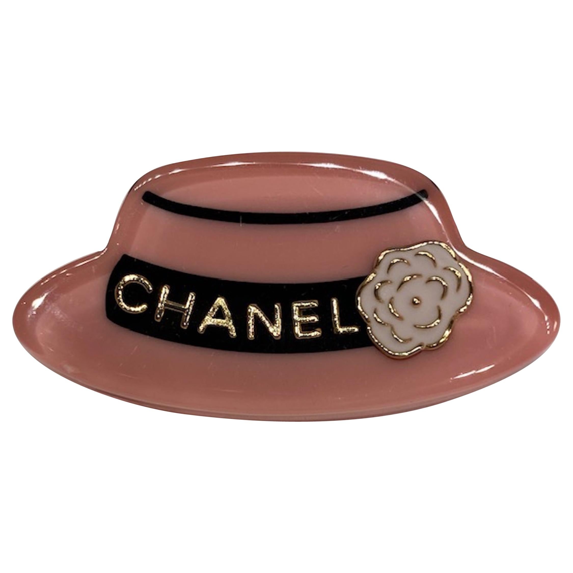 Coco Chanel Lucite Hat Brooch, Spring Collection 2018