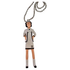 Coco Chanel Mademoiselle rare limited VIP doll necklace/bag charm/key chain