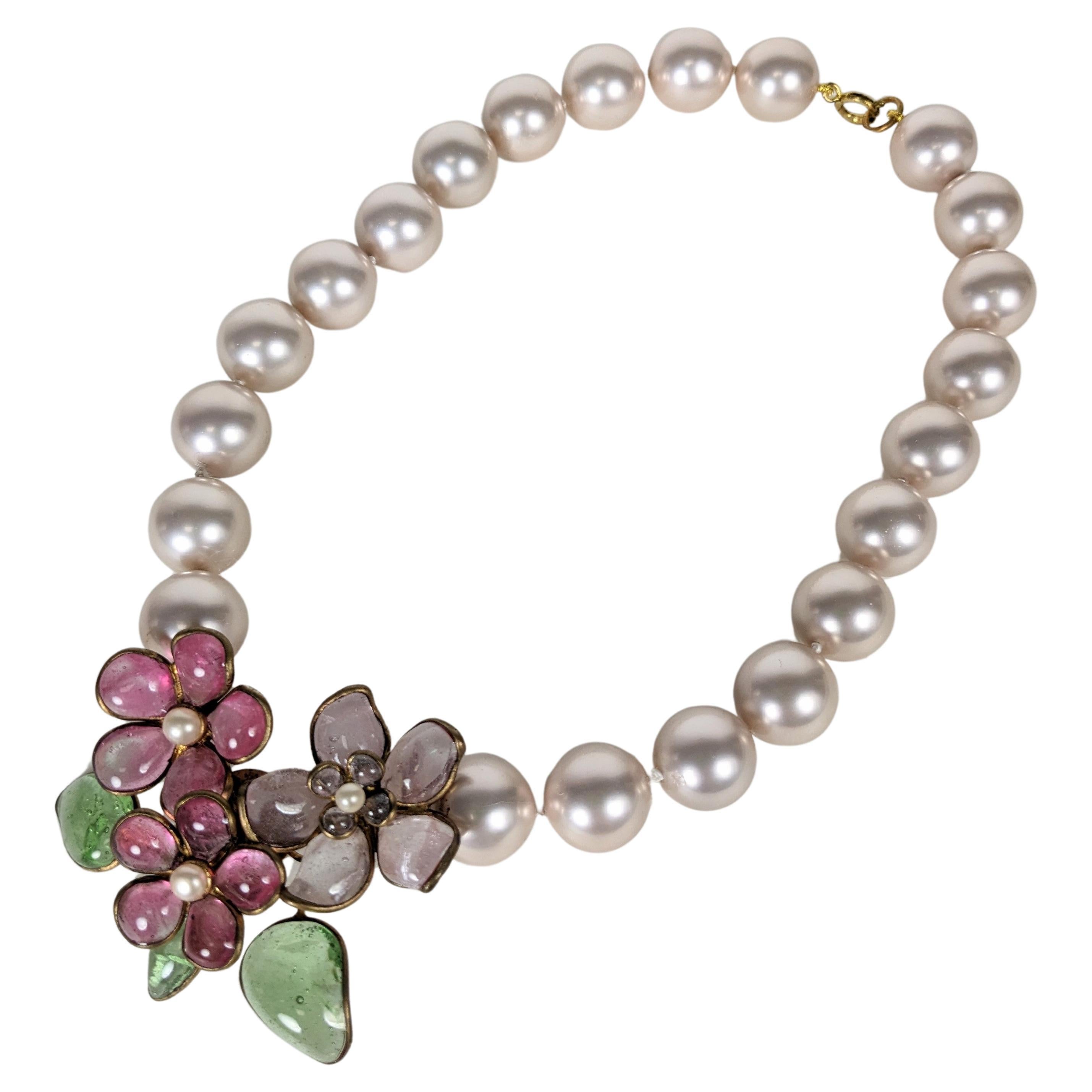 Chanel Maison Gripoix  Collier de fleurs