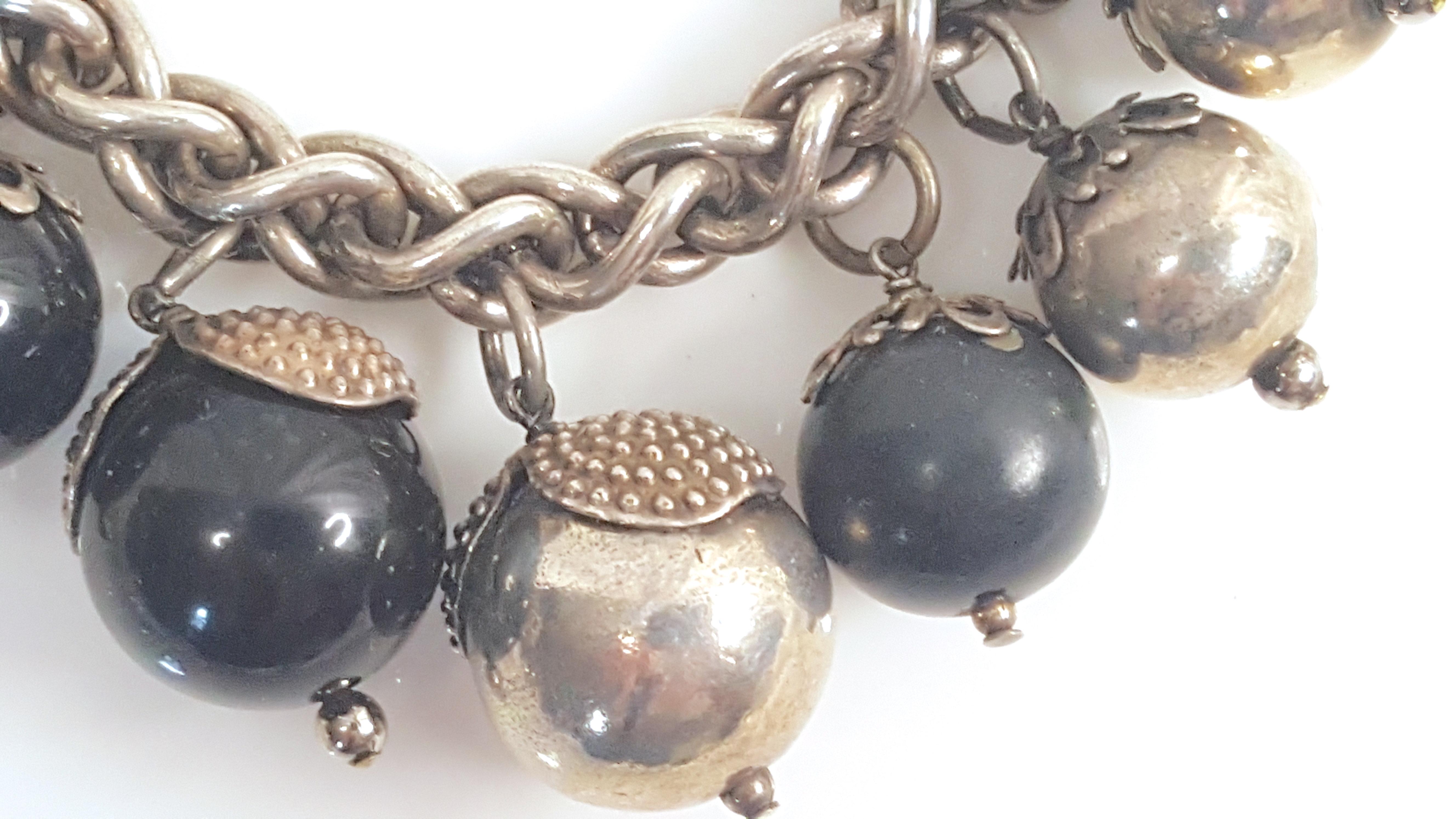 Couture Ende 1920er ChanelRousselet Style Perlenescent Pendants Silberkette Halskette für Damen oder Herren im Angebot