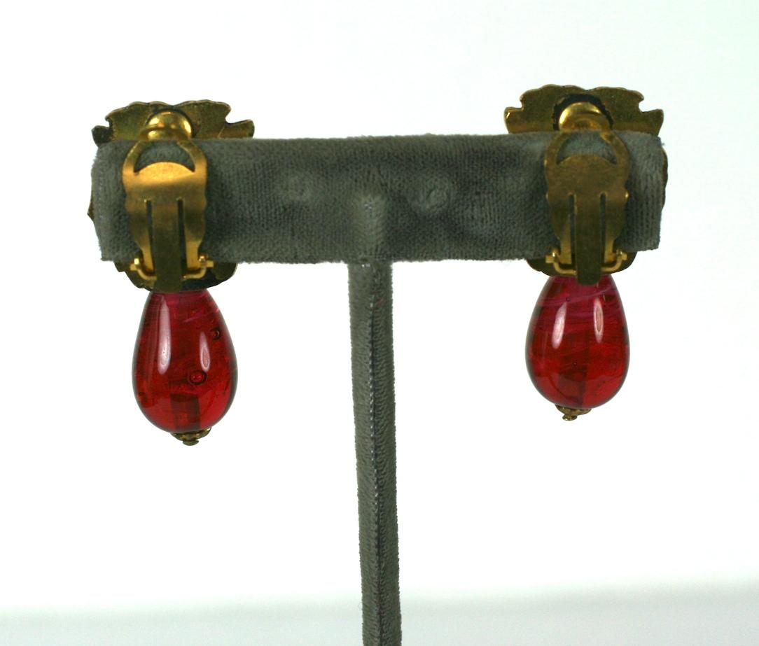 chanel lion earrings