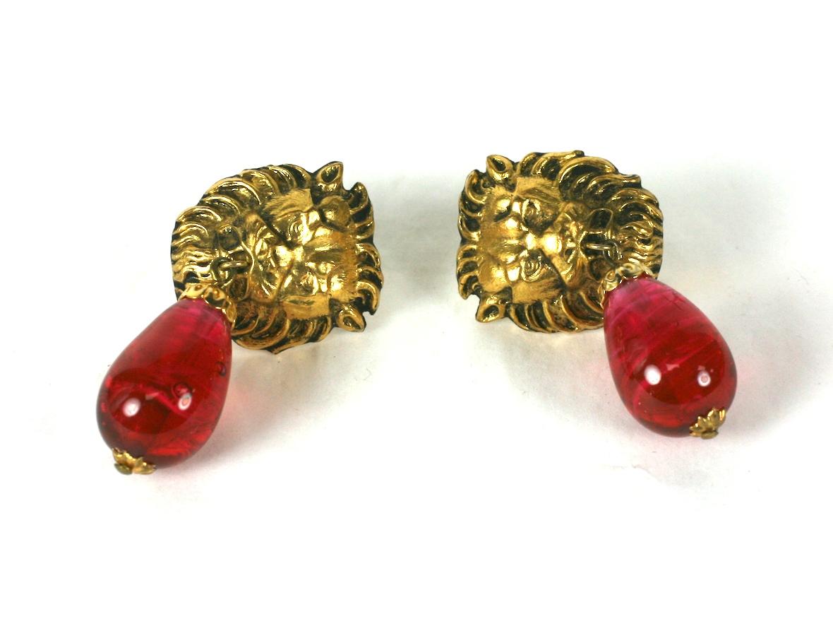 chanel ruby earrings