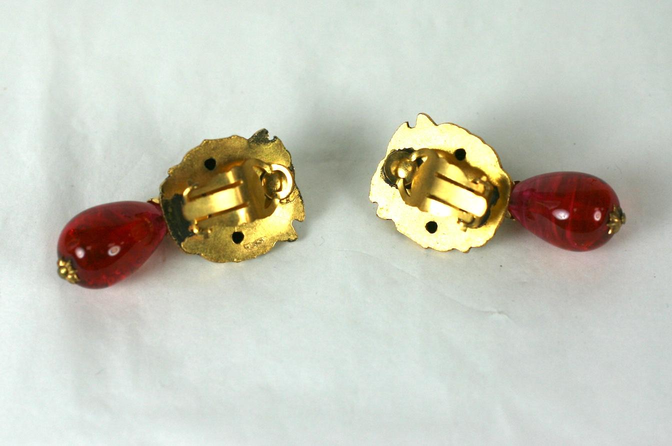 chanel ruby earrings
