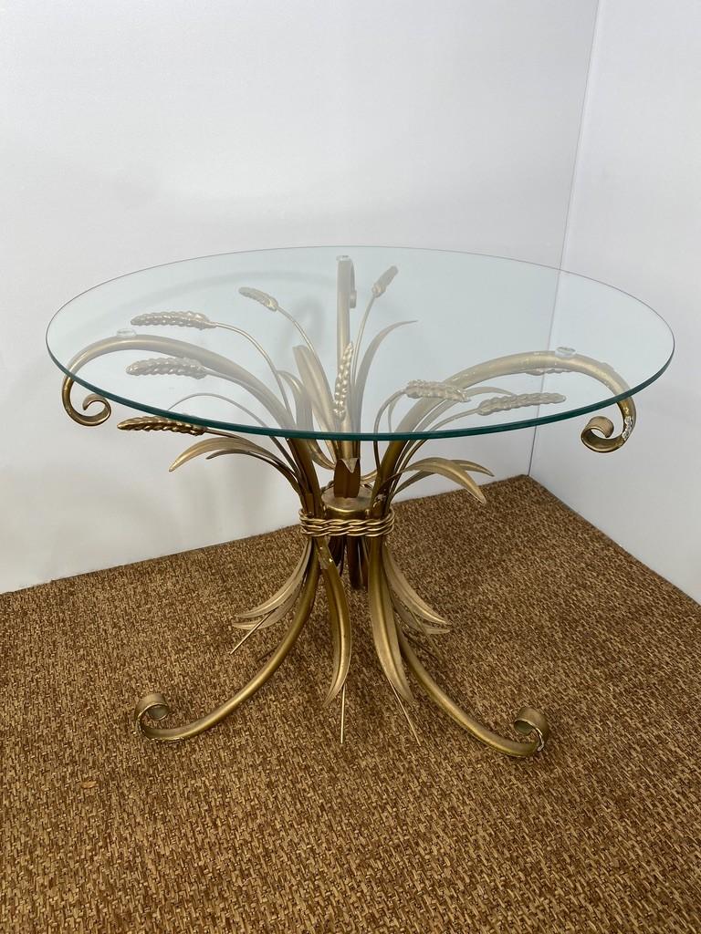 Coco Chanel sheaf of wheat side table- Hollywood Regency Style For Sale 5