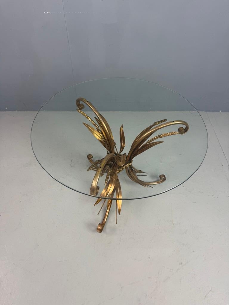 Late 20th Century Coco Chanel sheaf of wheat side table- Hollywood Regency Style For Sale
