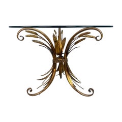 Coco Chanel sheaf of wheat side table- Hollywood Regency Style