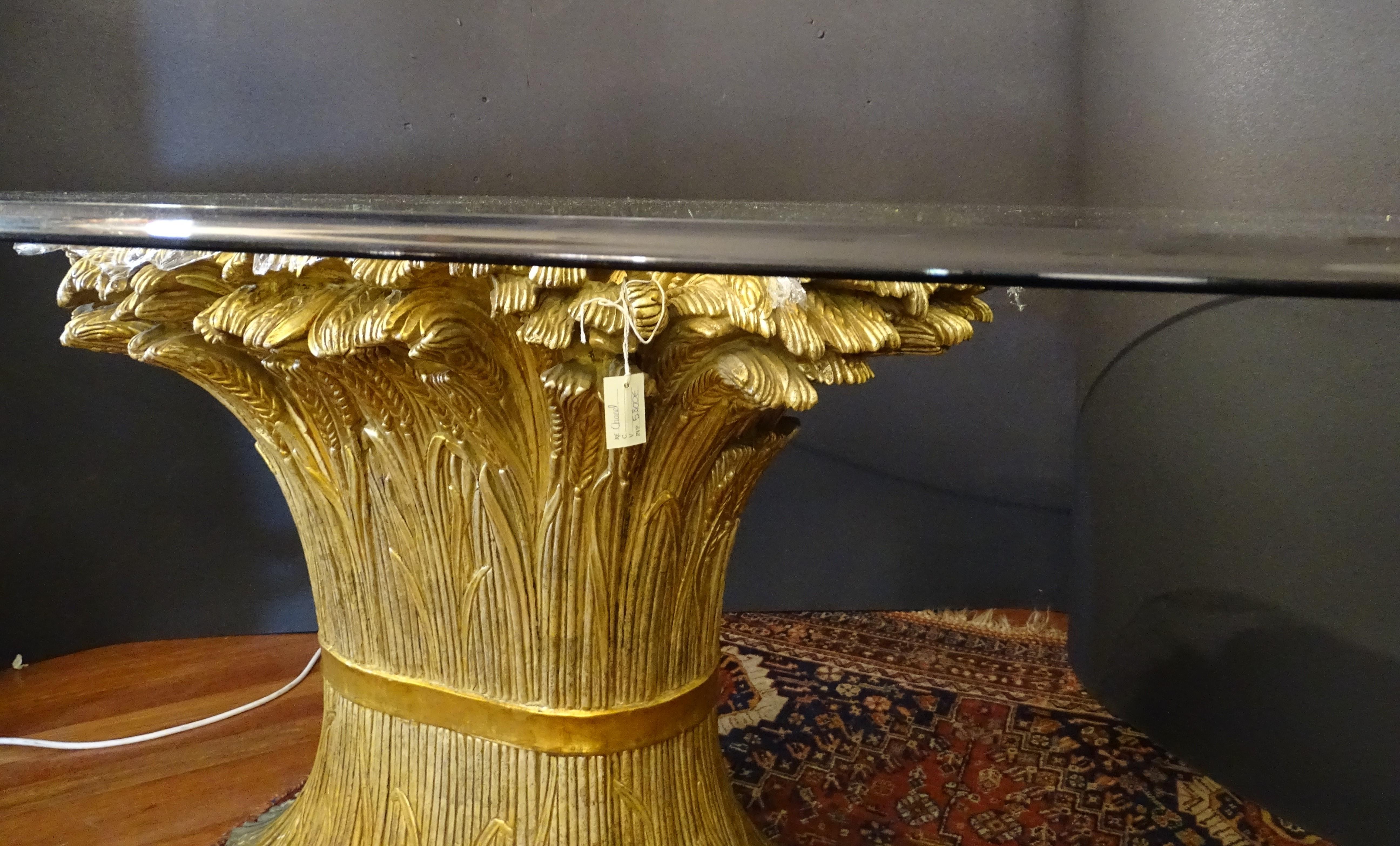 Coco Chanel Style Goldwood and Crystal Dining Table 4