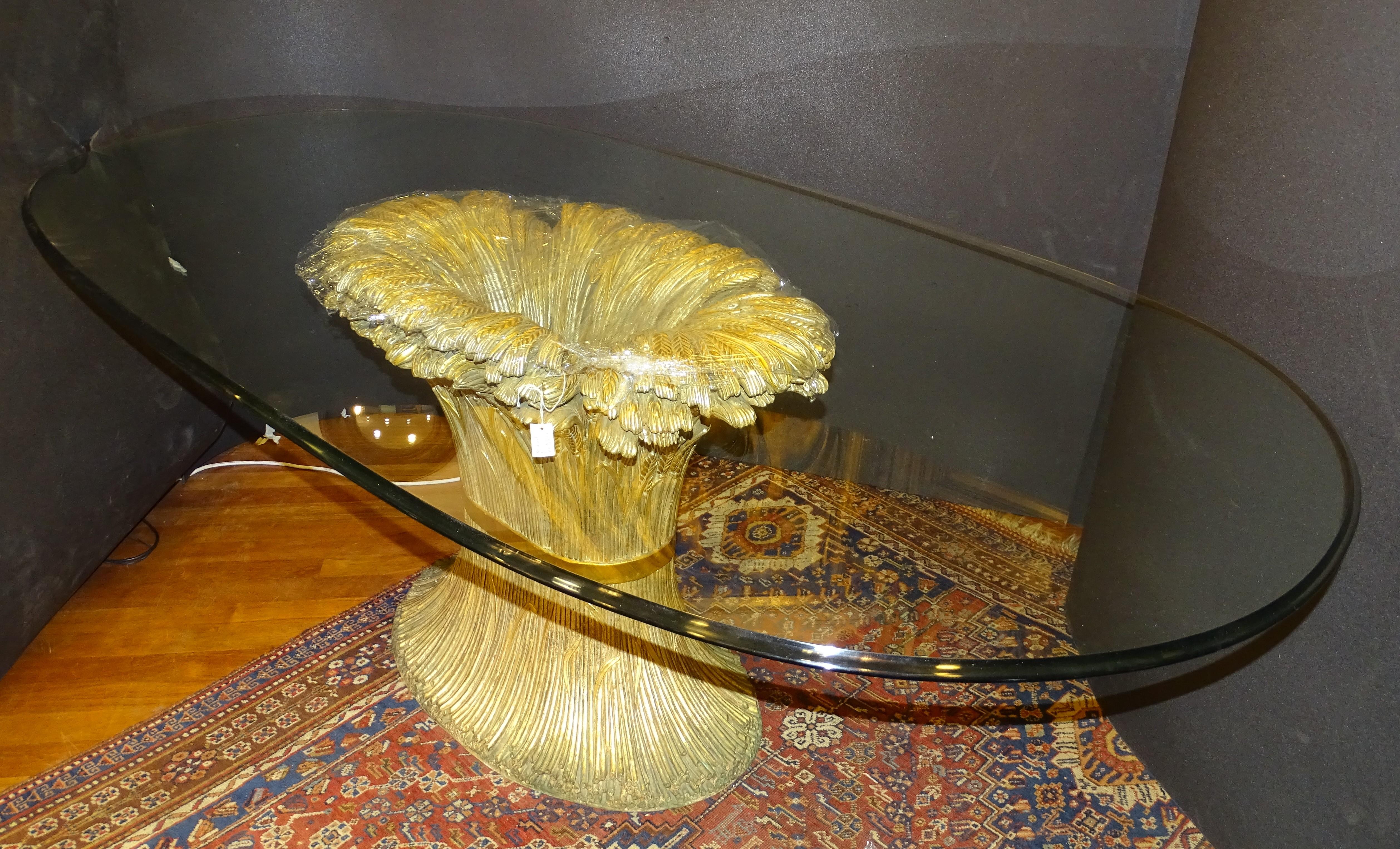 Hand-Crafted Coco Chanel Style Goldwood and Crystal Dining Table