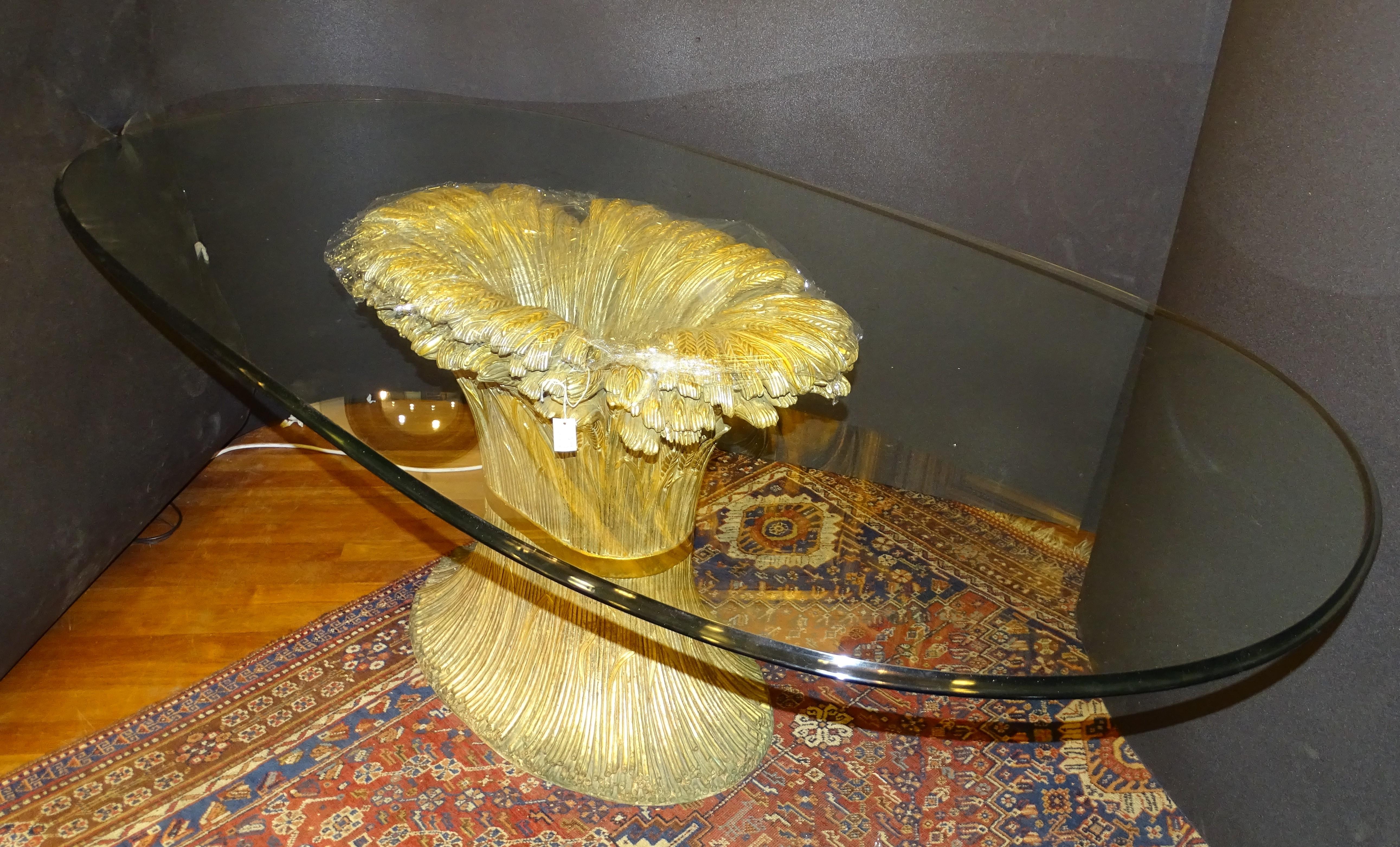 Coco Chanel Style Goldwood and Crystal Dining Table In Good Condition In Valladolid, ES