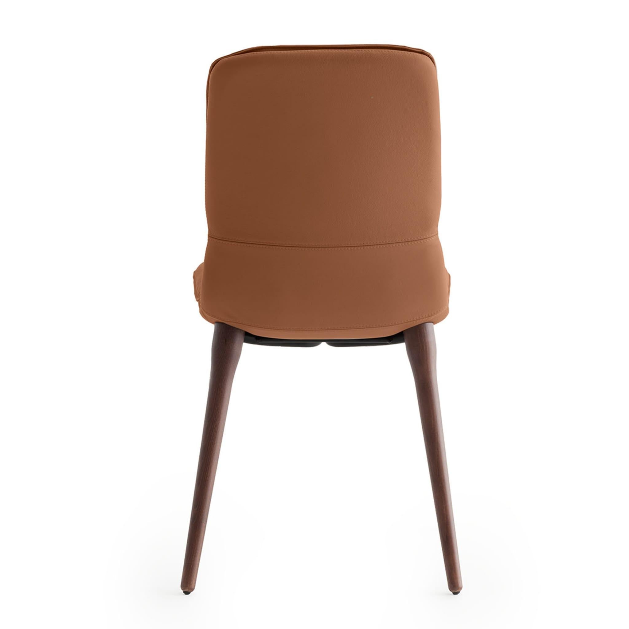 Contemporary Coco Cognac-Toned Leather Chair For Sale