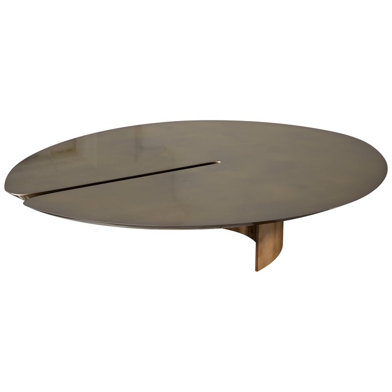 Coco de Mer Coffee Table Tobacco Bronze High Gloss by À Nous Deux For Sale
