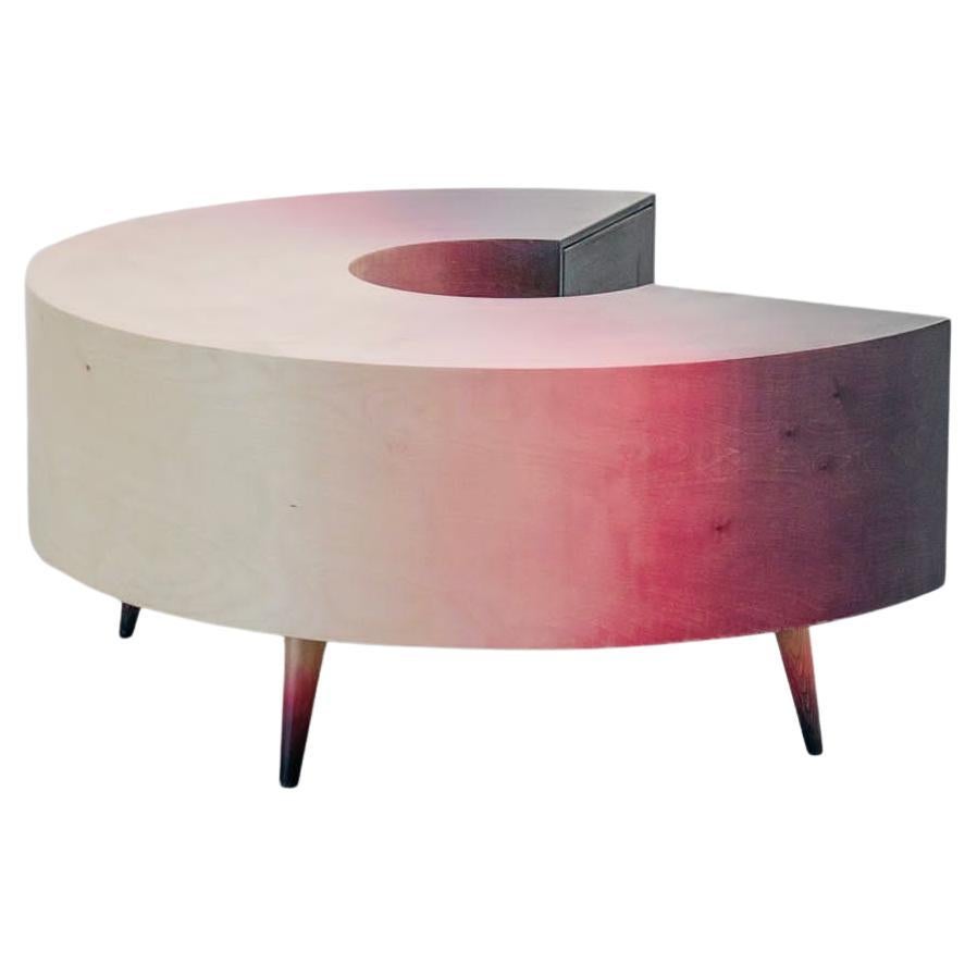 "Coco Drinks Wine", a Circular Table with Hidden Drawer Storage for Wine