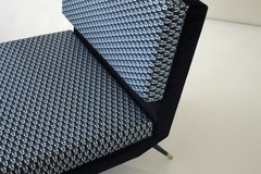 Cocò, Geometric-Shaped Armchair with Vintage Look, Blue