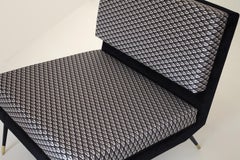 Cocò, Geometric-Shaped Armchair with Vintage Look, Silver