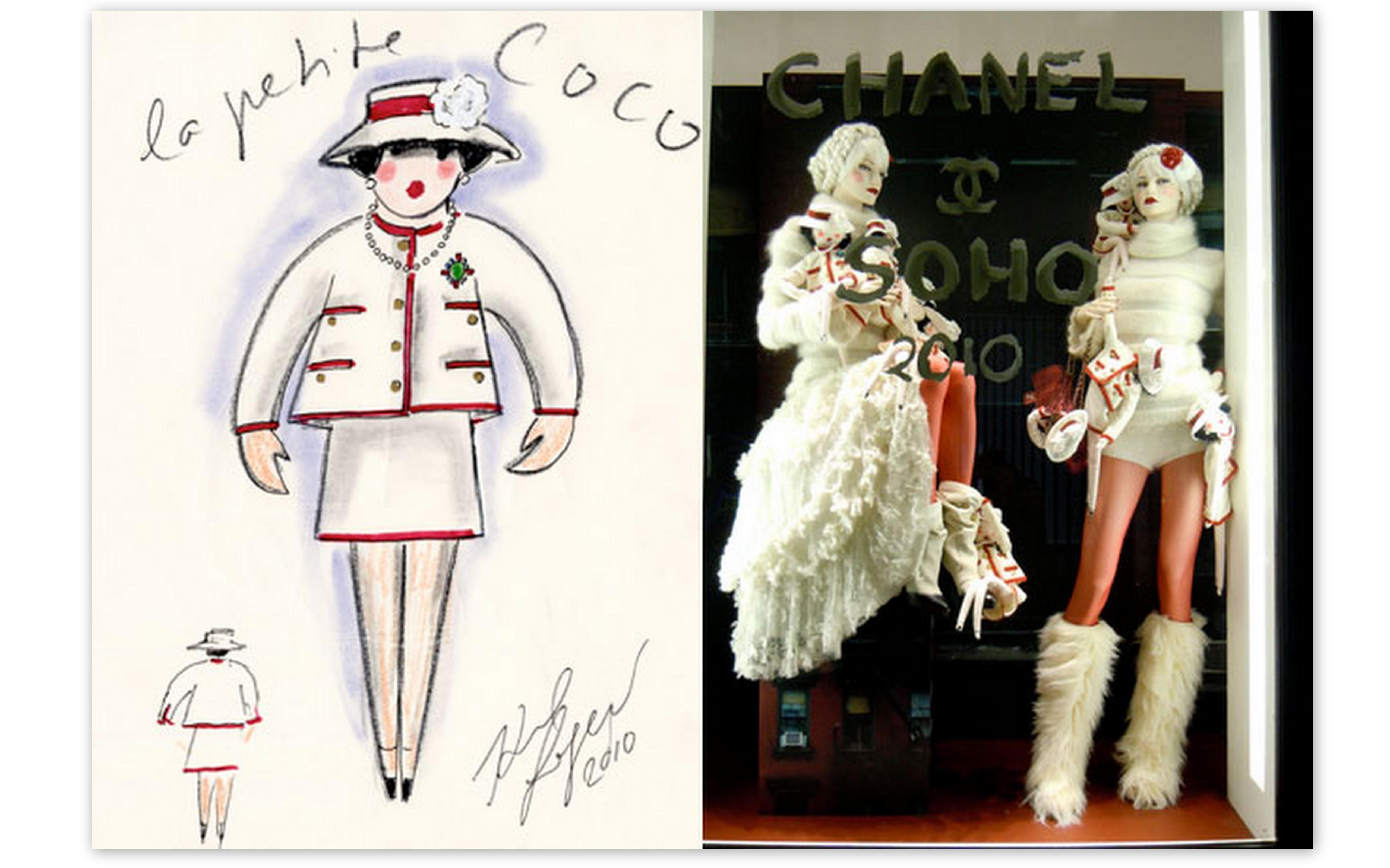 Chanel Mademoiselle  doll designed by Karl Lagerfeld For Chanel.
Large size : 23