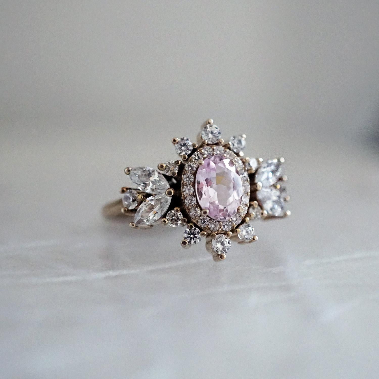 marquise morganite ring