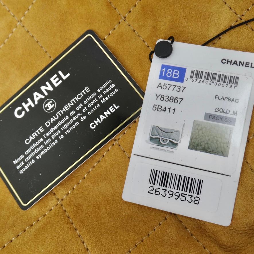 Coco Neige Flap Bag Quilted Suede with Shearling Large 8