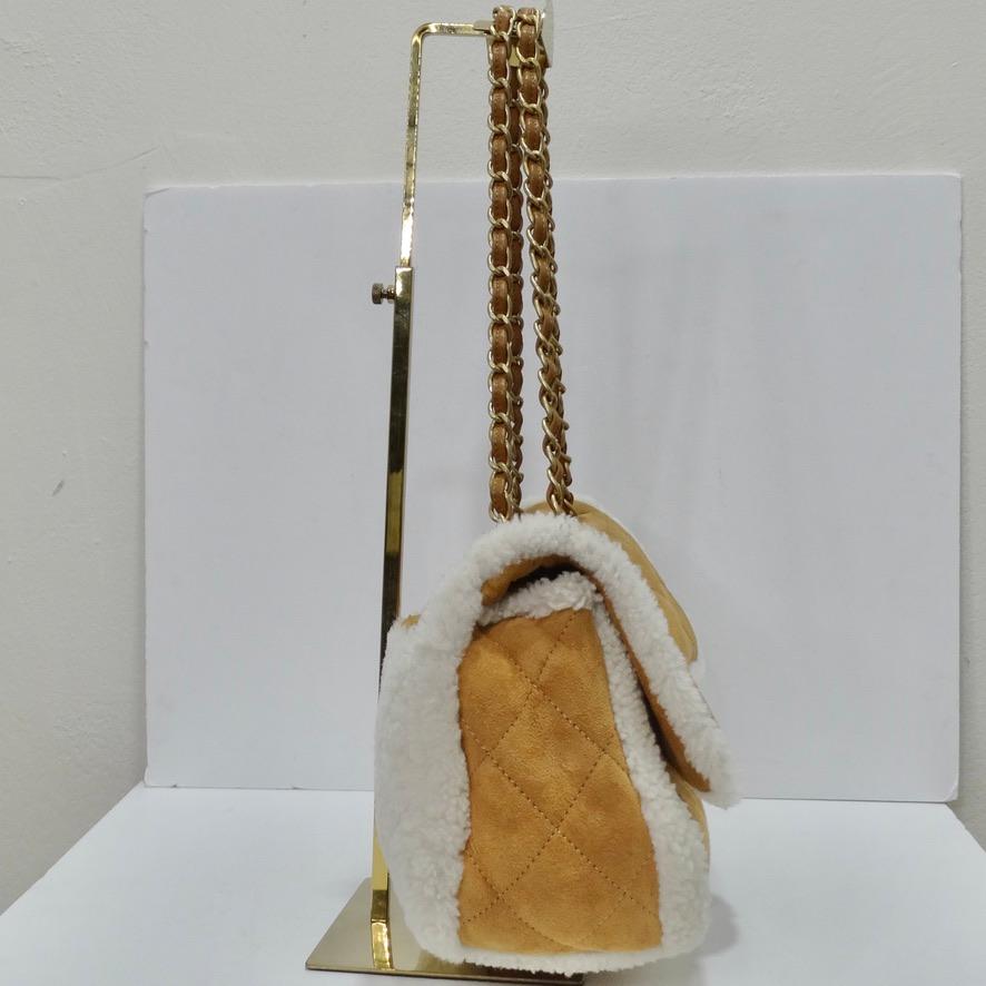 chanel shearling flap bag