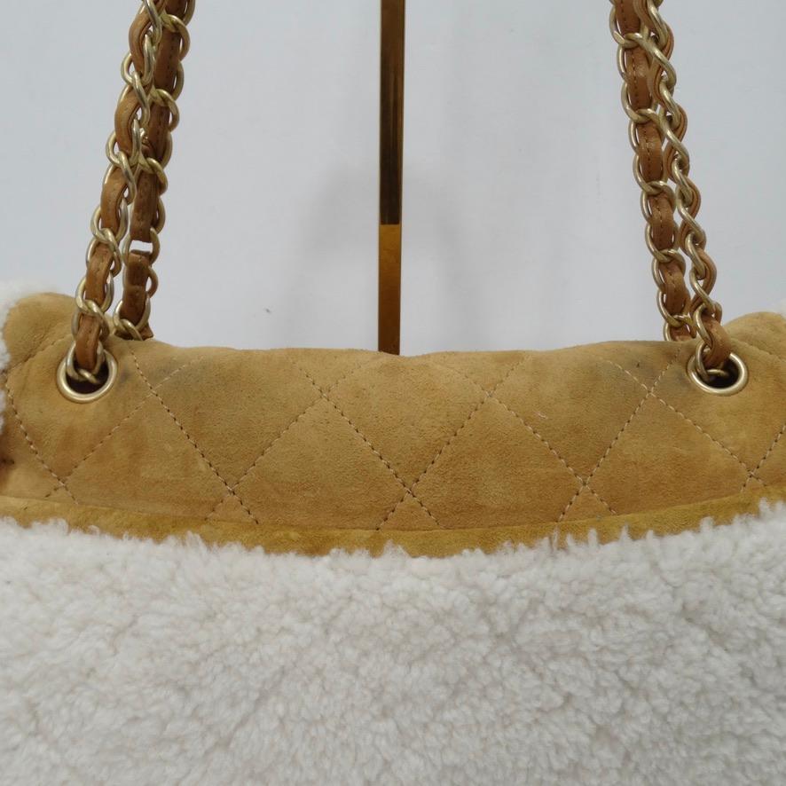 Coco Neige Flap Bag Quilted Suede with Shearling Large 1