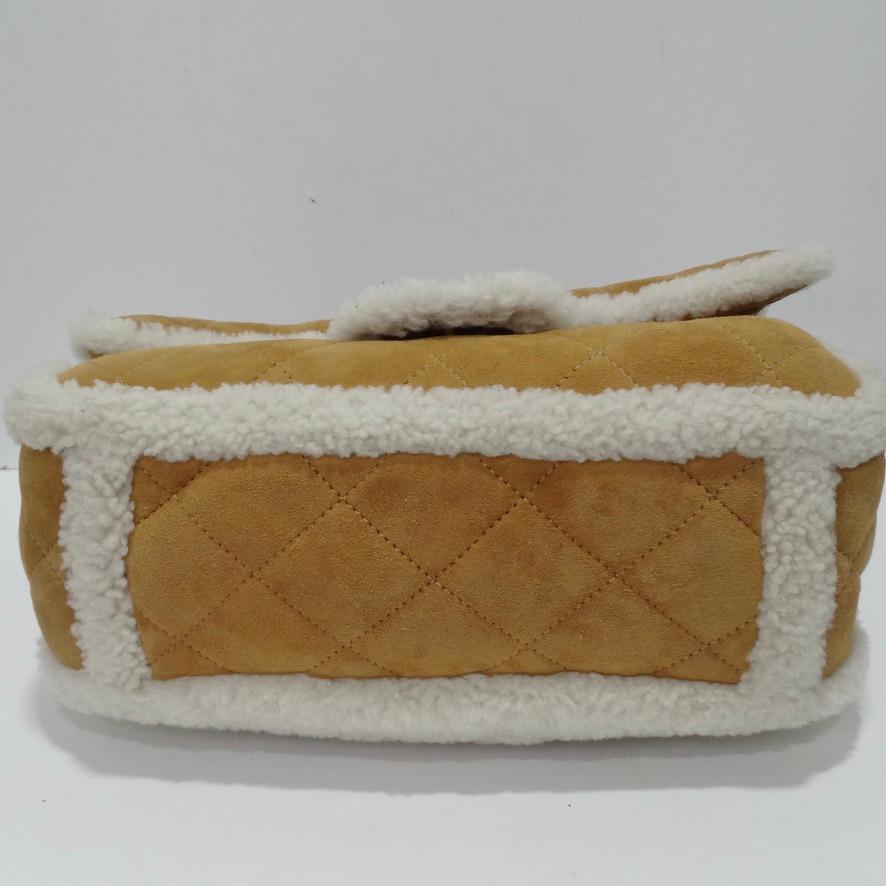 Coco Neige Flap Bag Quilted Suede with Shearling Large 2