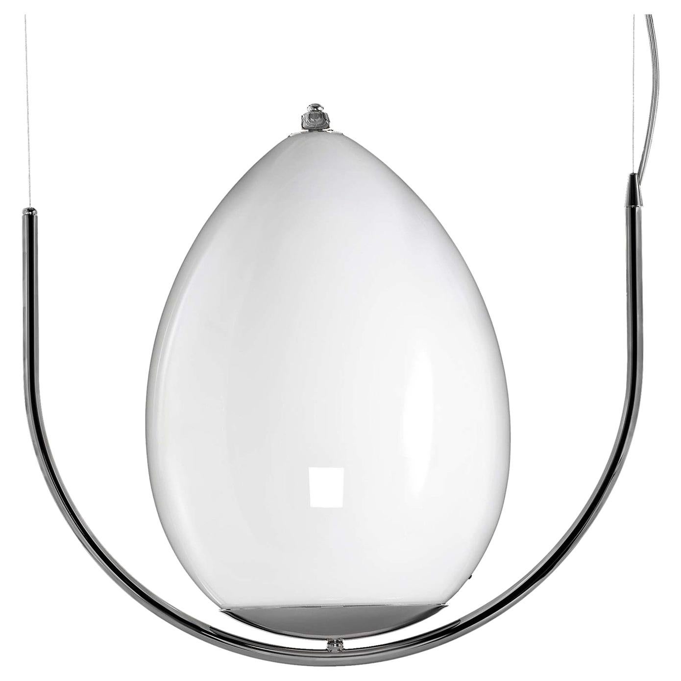 Cocò Polished Nickel Pendant Lamp For Sale