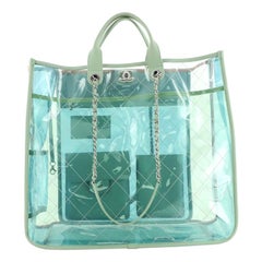 Coco Splash Shopping Tote Quilted PVC With Lambskin Large