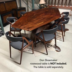Mesa de comedor Cocobolo de Don S. Shoemaker, diseño moderno de los años 60