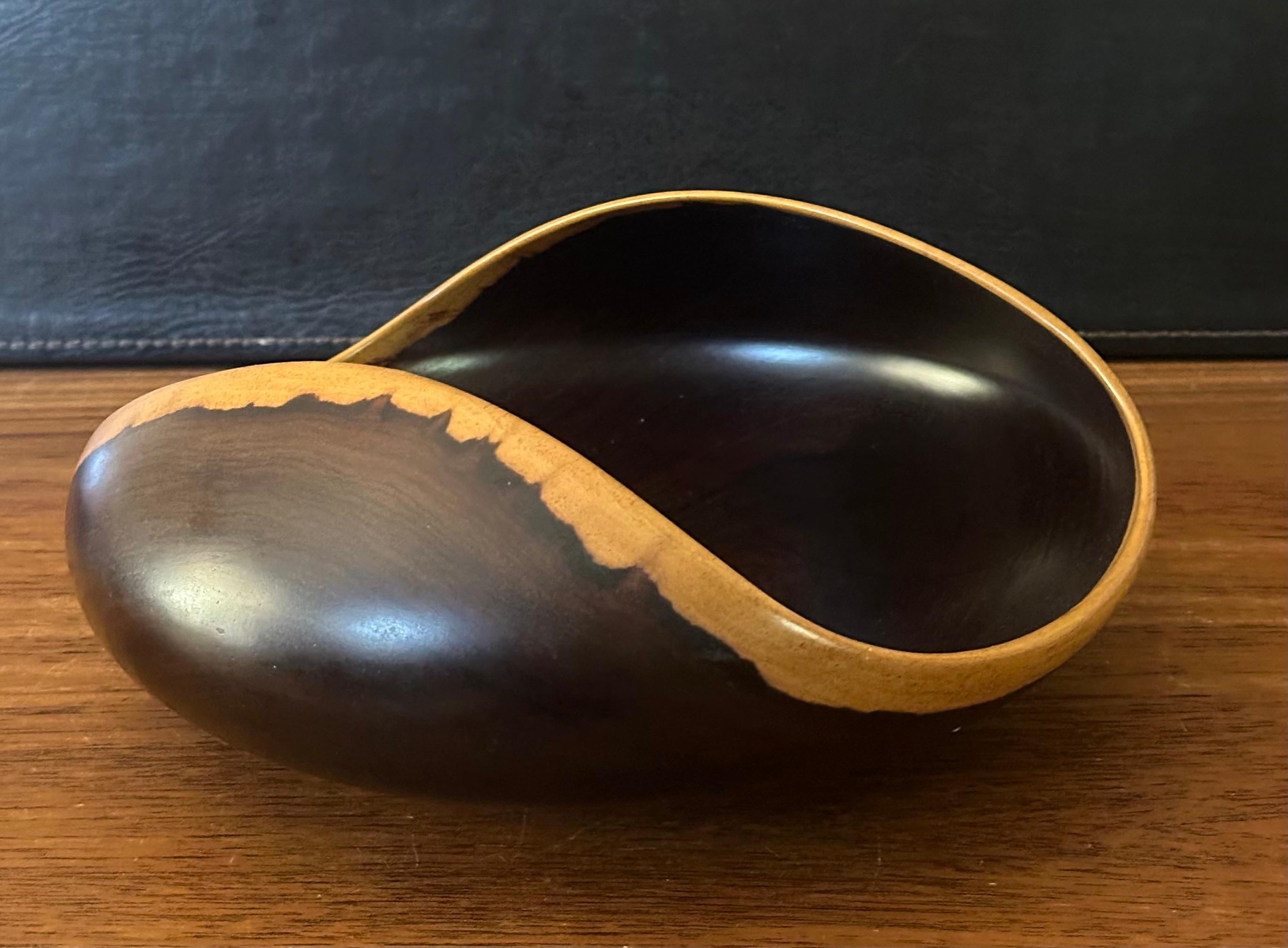 Cocobolo / Rosewood Rare Woods Bowl / Centerpiece In Good Condition In San Diego, CA