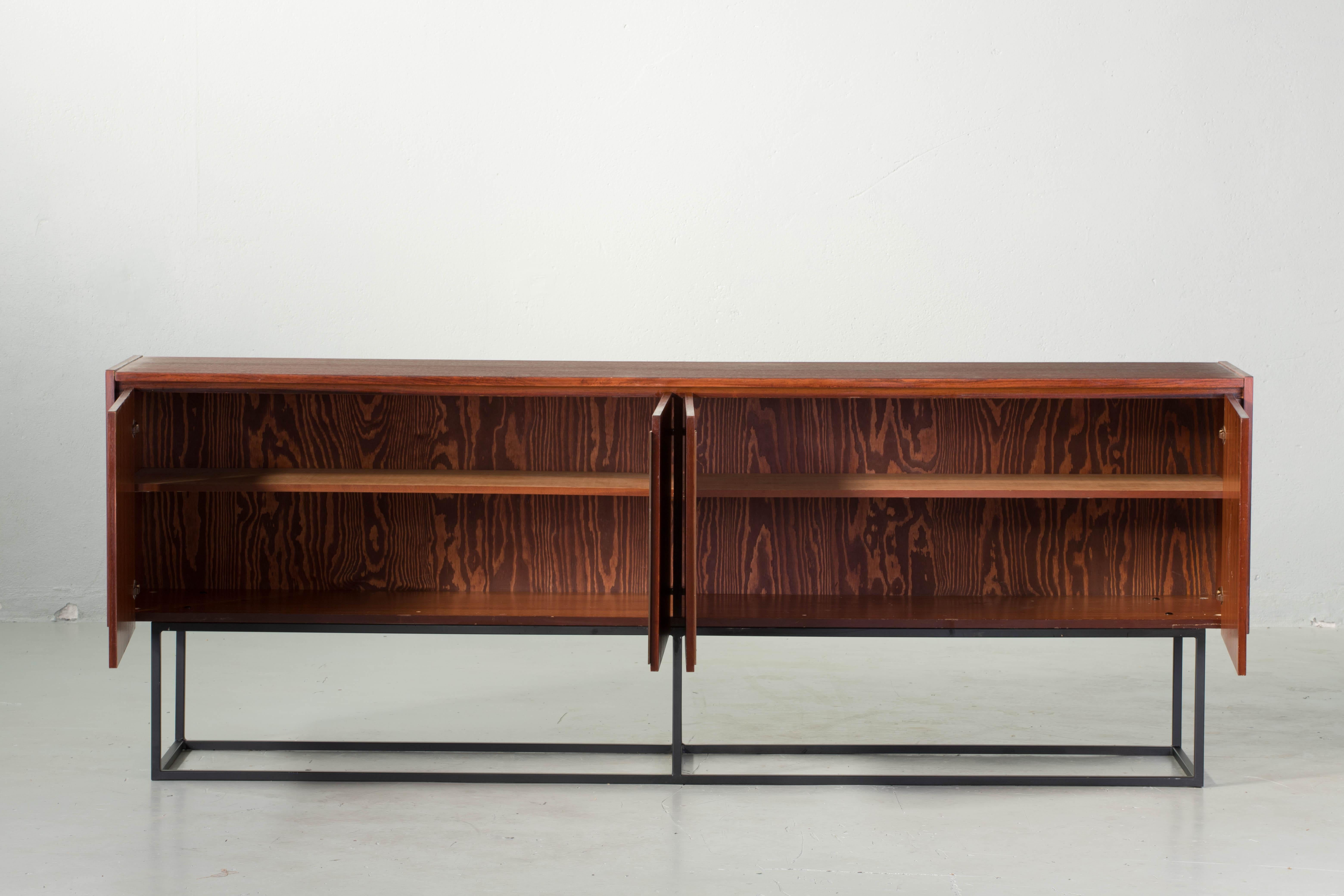 Veneer Cocobolo Sideboard Minimalist, 1960s