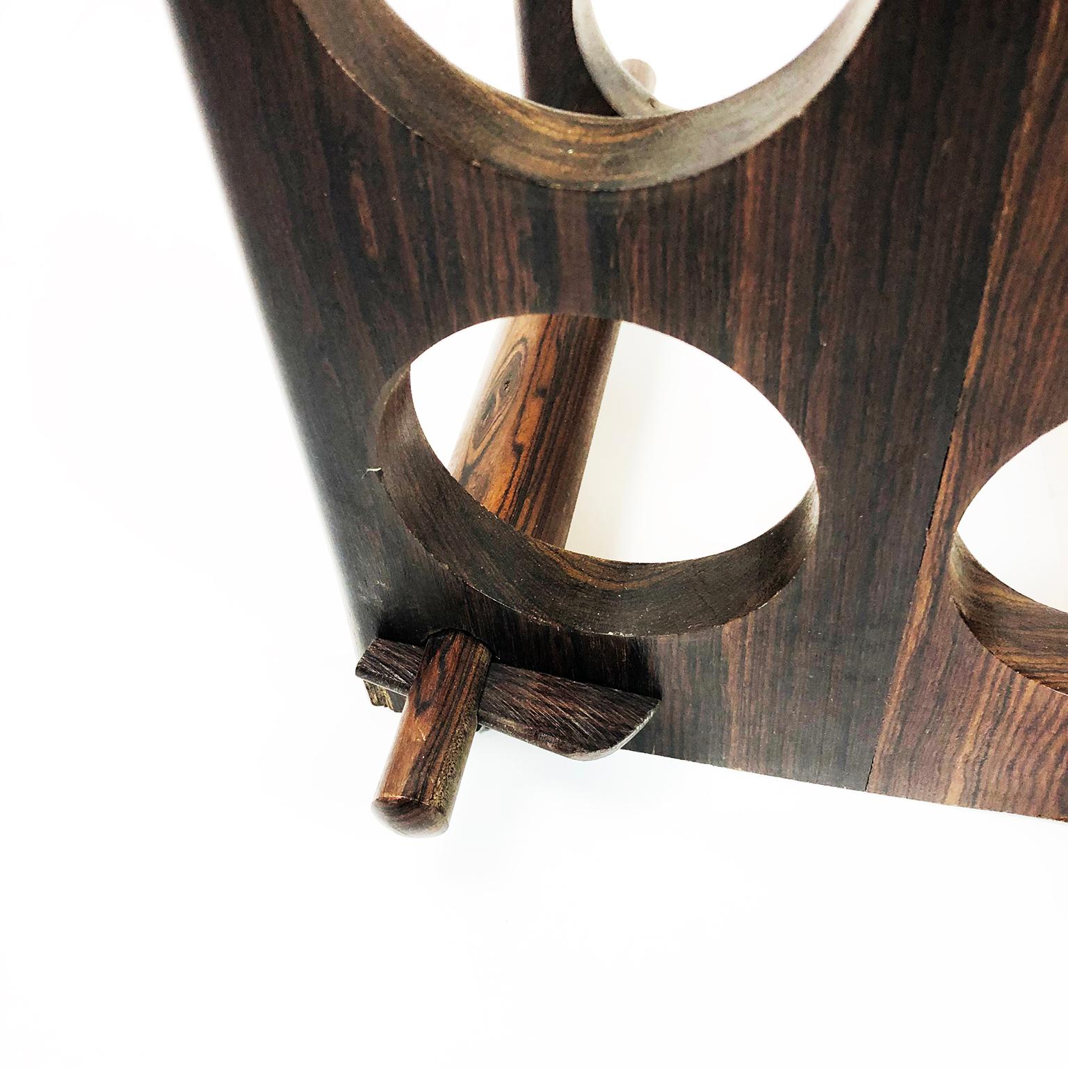 Mid-Century Modern Cocobolo Wine Rack