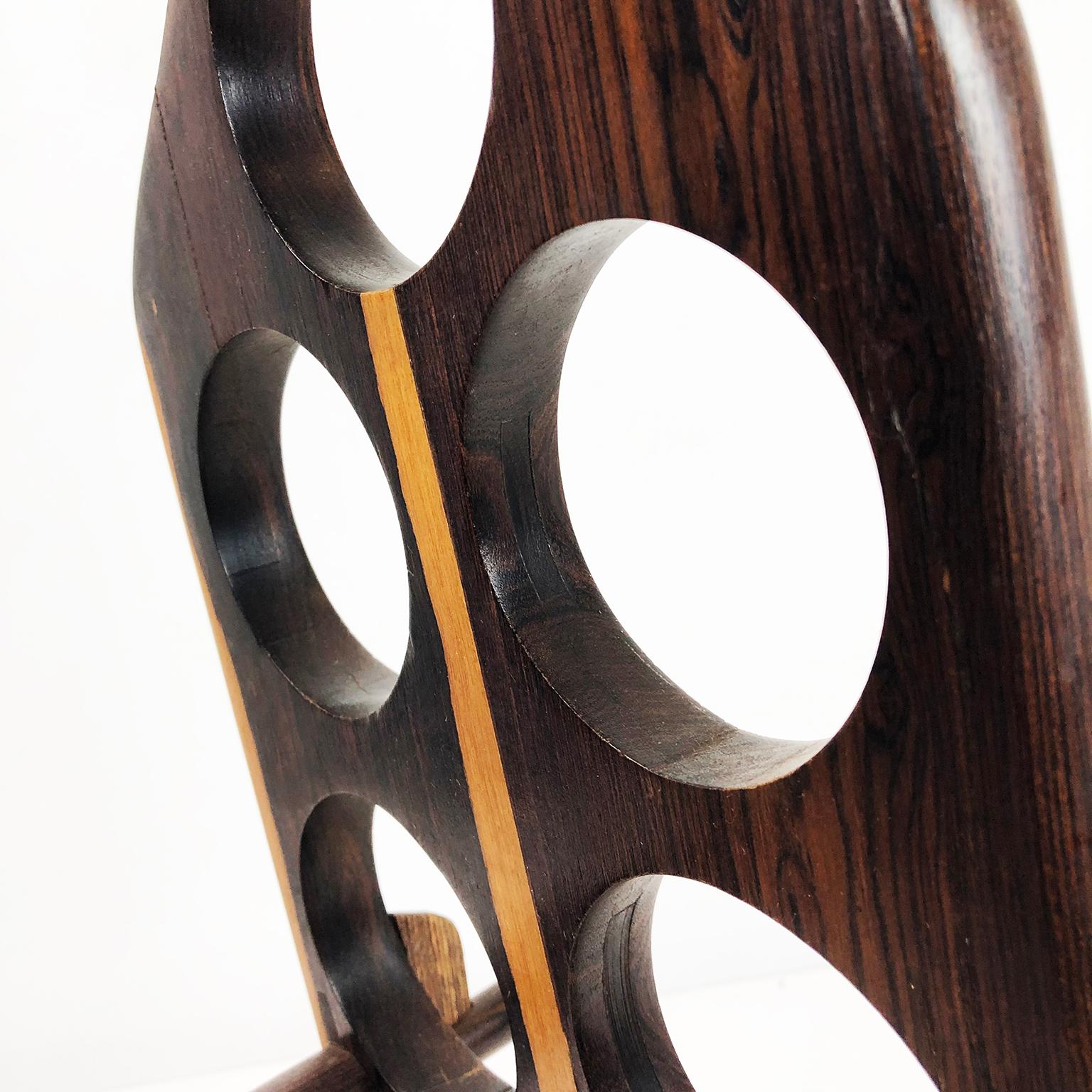 Cocobolo Wine Rack In Good Condition In Mexico City, CDMX