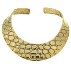 Crocodile Yellow Choker in 18 Karat Gold - Micheletto